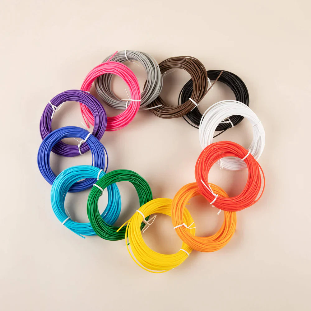 Pack of 12 multicoloured spools